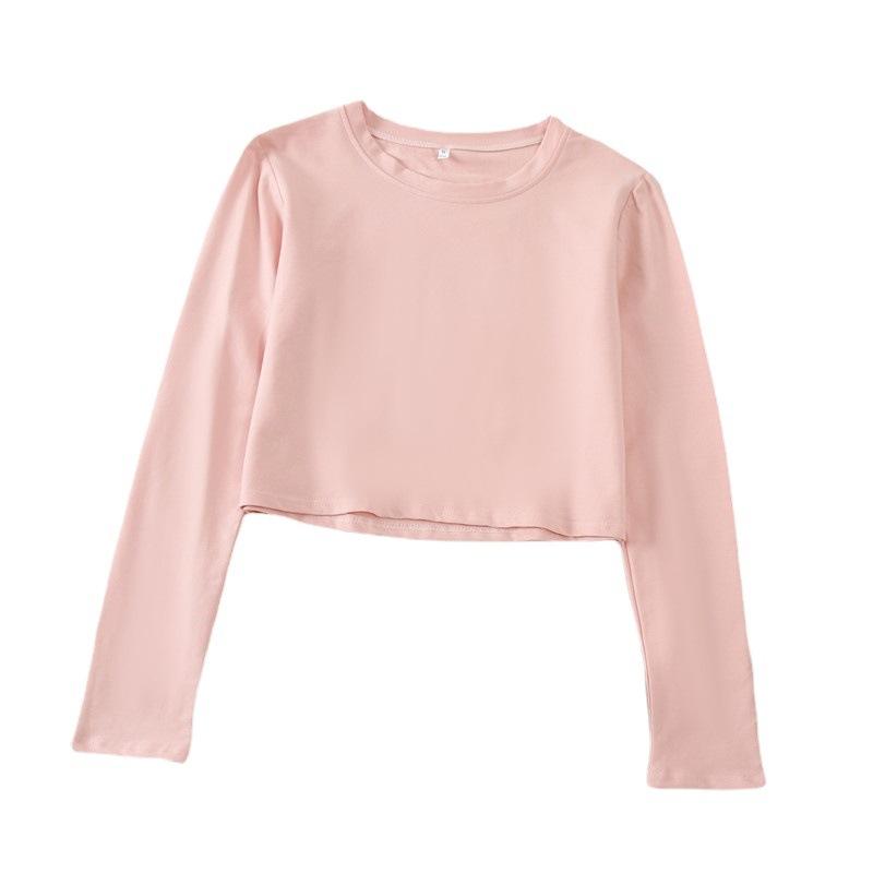 Active Long-Sleeve Cropped Top In Stretchy Rib  |  Girls Active Active Active