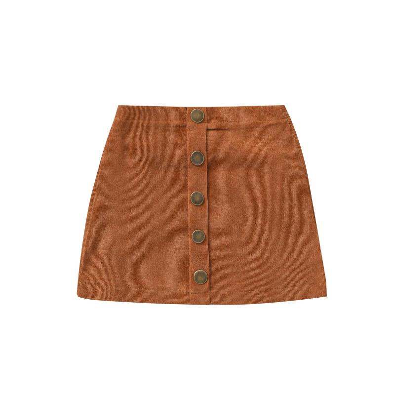 Corduroy Button-Front Mini Skirt  |  Girls Skirts & Shorts Clothing Girls