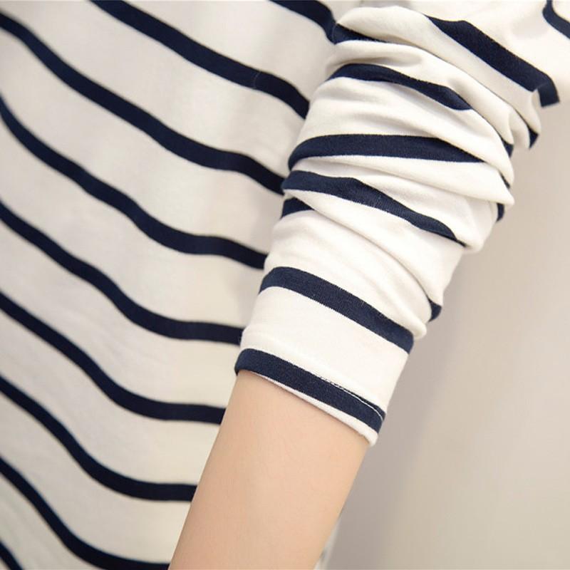 Long-Sleeve Boatneck T-Shirt In Mariner Jersey  |  Womens T-Shirts & Tank Tops Clothing Kara Stripe Ivory Eveni