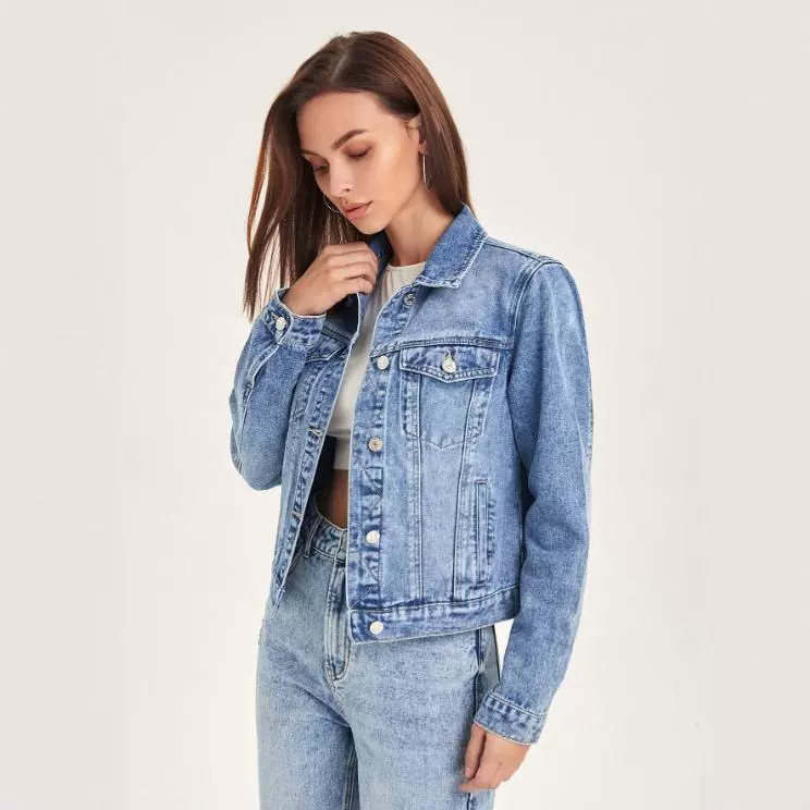 New Classic Denim Jacket In Bianca Wash  |  Womens Denim Clothing Bianca Wash