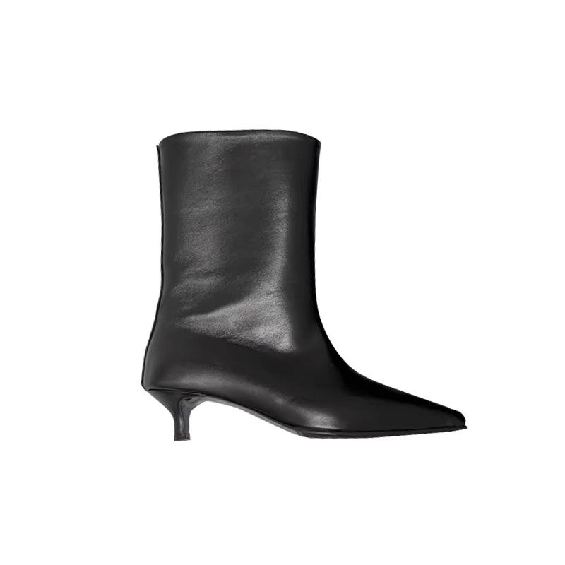 New Stevie Ankle Boots In Leather  |  Womens Made In Spain Shoes Cocoa Berry