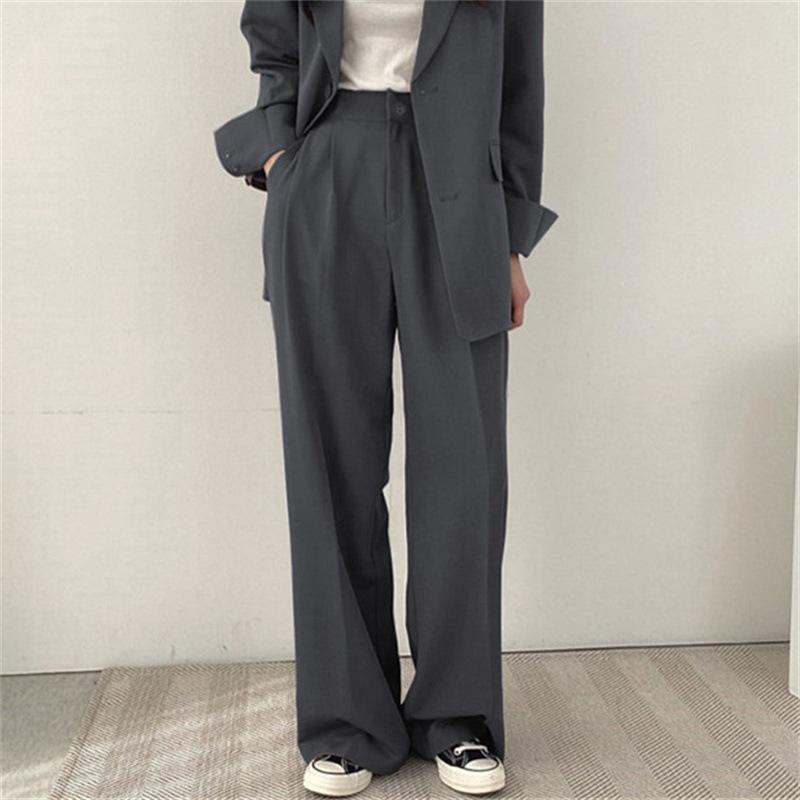 Pleated Full-Length Trouser In Gauzy Italian Wool Blend  |  Womens Matching Sets Clothing Matching Sets