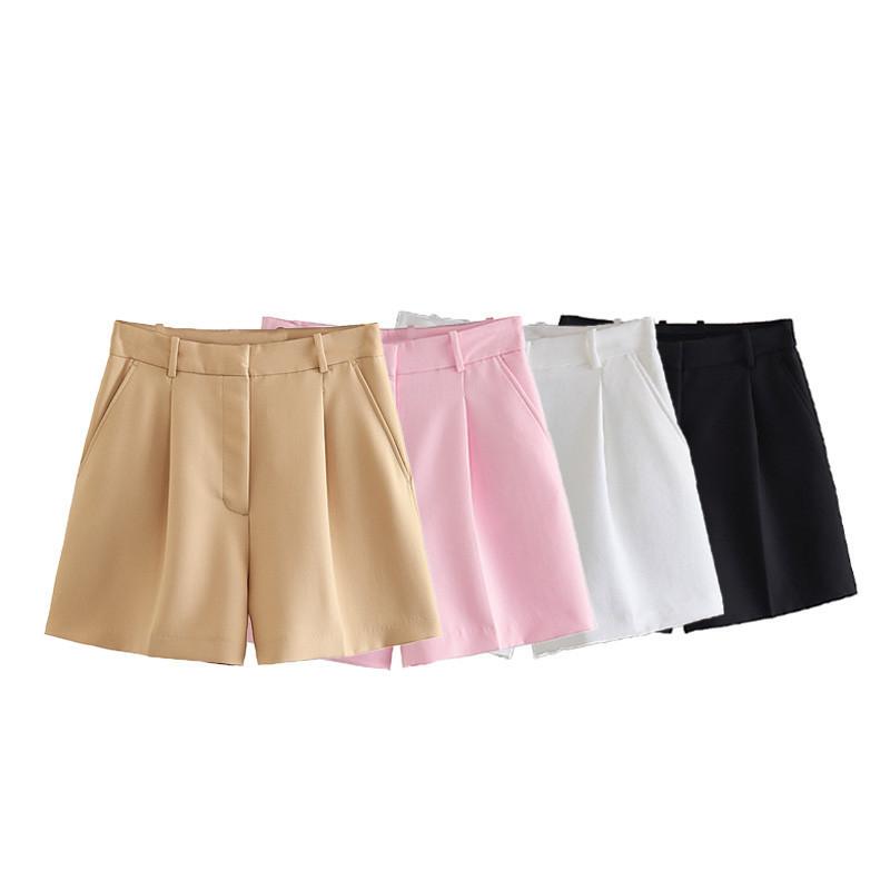 Pleated Suit Short In Tailored Satin  |  Womens Shorts Clothing Golden Desert