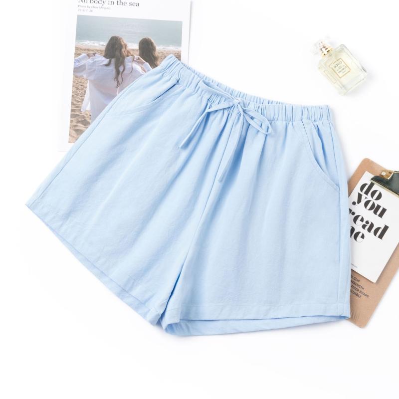 Pull-On Short In Linen-Cotton Blend  |  Girls Skirts & Shorts Clothing French Blue