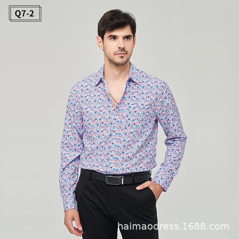 Secret Wash Cotton Poplin Shirt In Print  |  Mens Casual Shirts Casual Shirts Casual Shirts