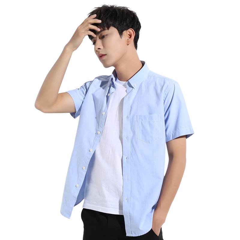 Short-Sleeve Broken-In Organic Cotton Oxford Shirt  |  Mens Casual Shirts Casual Shirts Casual Shirts