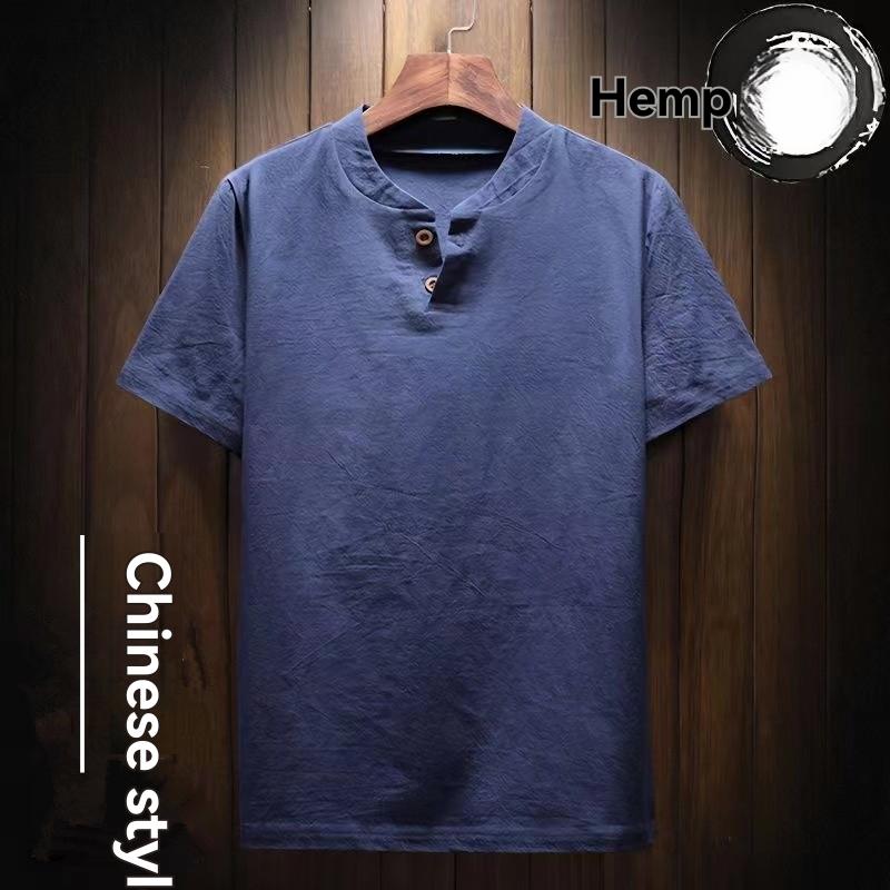 Short-Sleeve Sueded Cotton Henley  |  Mens T-Shirts Clothing Mens