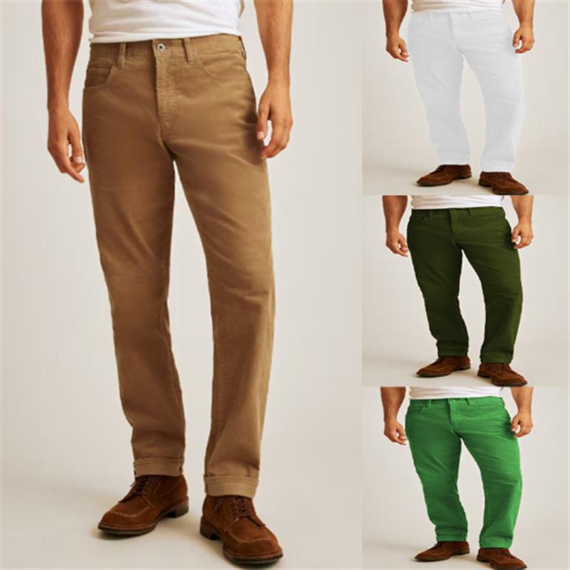 Straight-Fit Garment-Dyed Five-Pocket Pant  |  Mens Pants & Chinos Clothing Khaki Straw