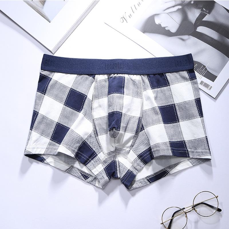 Stretch 4″ Boxer Briefs In Print  |  Mens Underwear & Boxers Clothing Cade Gingham Stone Blue