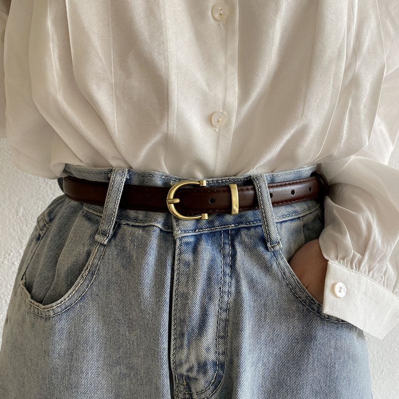 Suede Roller-Buckle Belt  |  Womens Belts Accessories Belts