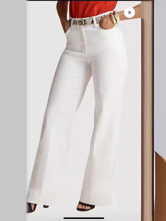 Sydney Wide-Leg Pant In Bi-Stretch Cotton Blend  |  Womens Suiting Clothing Ivory