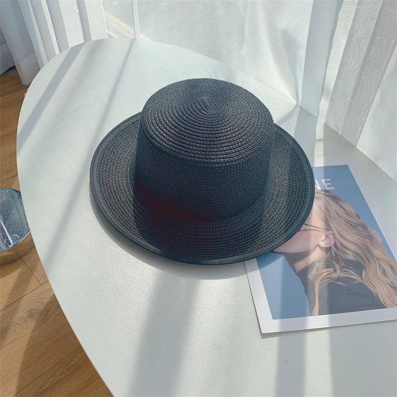 Textured Summer Straw Hat  |  Womens Hats Accessories Black