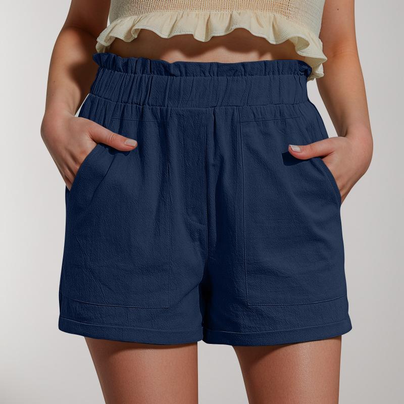 Tropez Short In Linen  |  Womens Shorts Clothing Navy